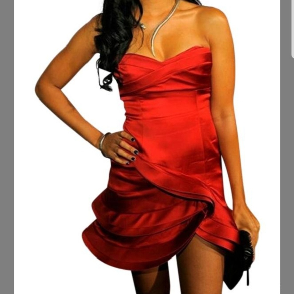 BCBGMaxAzria Red Cocktail Dress NWOT